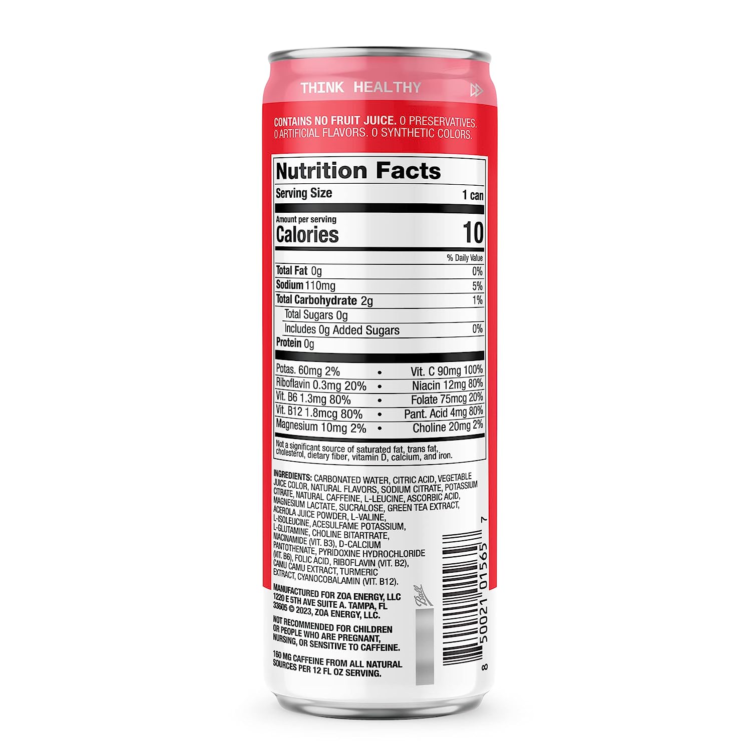 ZOA Zero Sugar Energy Drinks - New Flavors Variety Pack， 12 Fl Oz (36-Pack) - Image 7